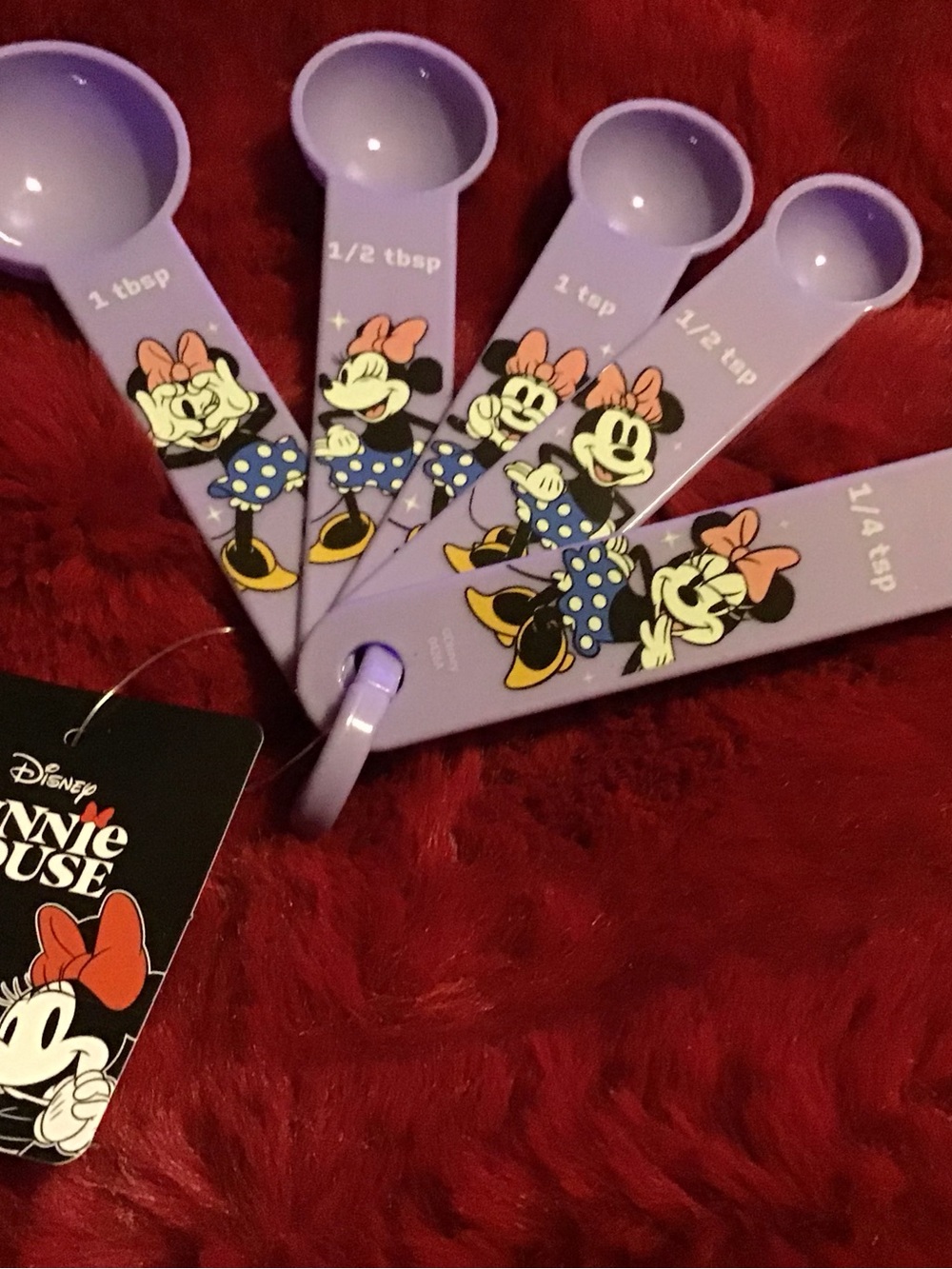 Disney Minnie Mouse Lavender Measuring Spoon Set - 5 Piece